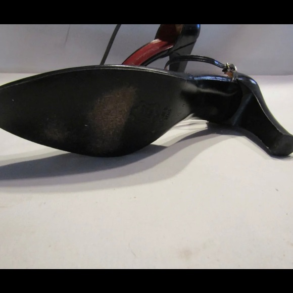 CHRISTIAN DIOR VINTAGE ANKLE STRAP STILLETTO HEELS 1970s SIZE 9 - Picture 5 of 8